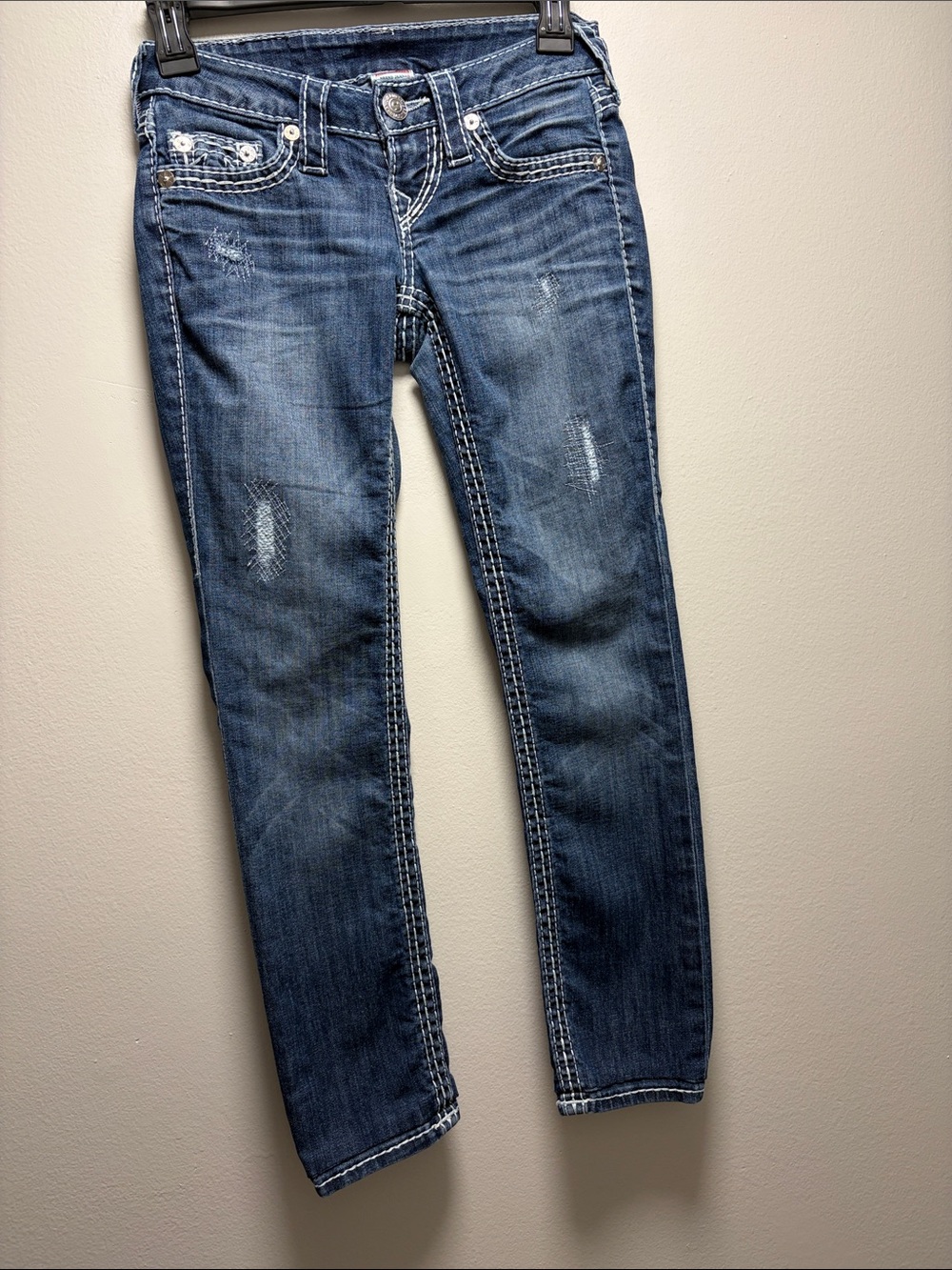 EUC True Religion Women’s Skinny Jeans - Dark Blue Wash size 23